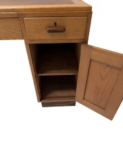 Art Deco Modernist Desk with Asymmetric Open Bookcase, 1920s